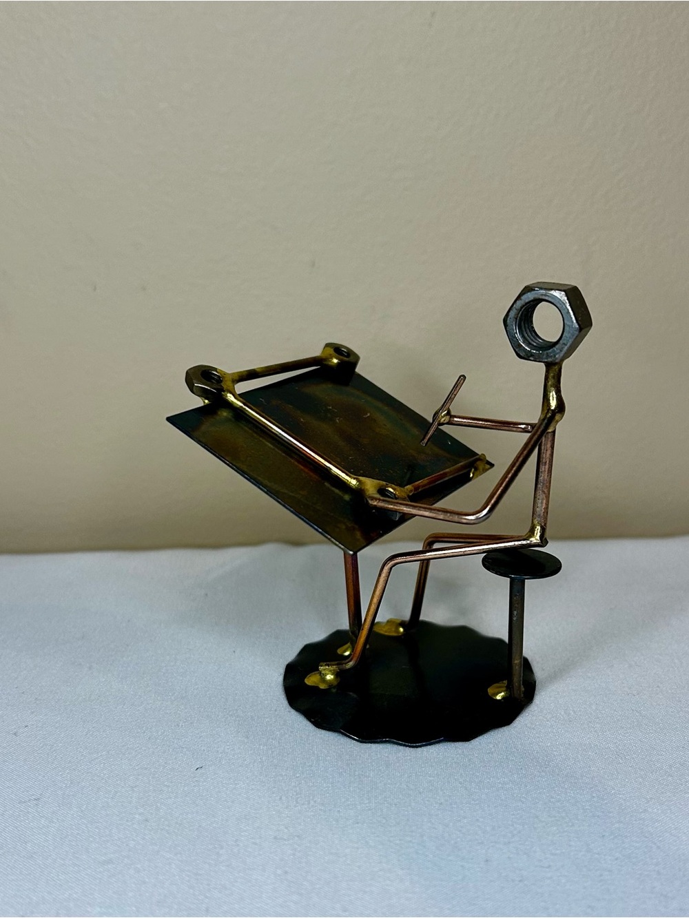 Metal Figurine in Brass-Tone – Architect/Drafter